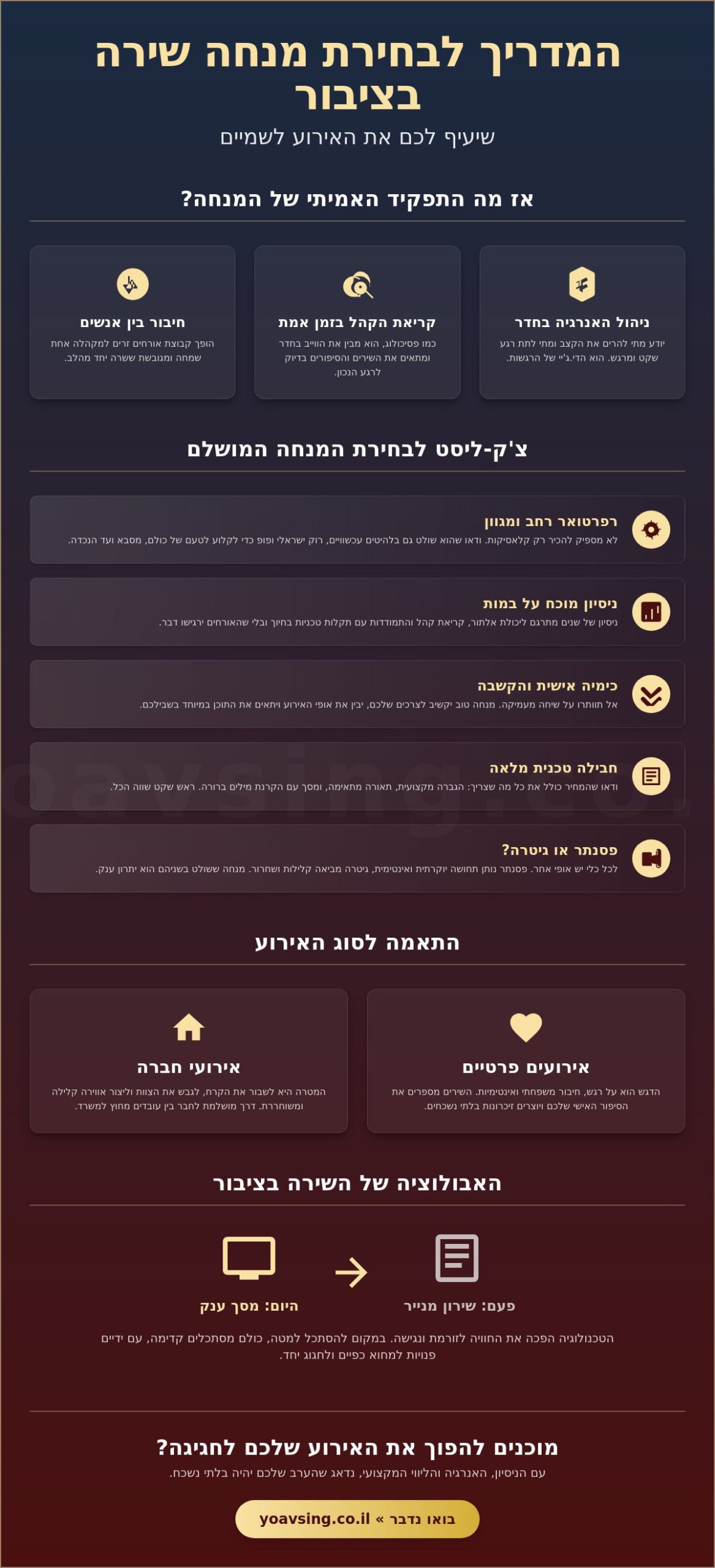 מנחי שירה בציבור: איך לבחור את המנחה המושלם לאירוע