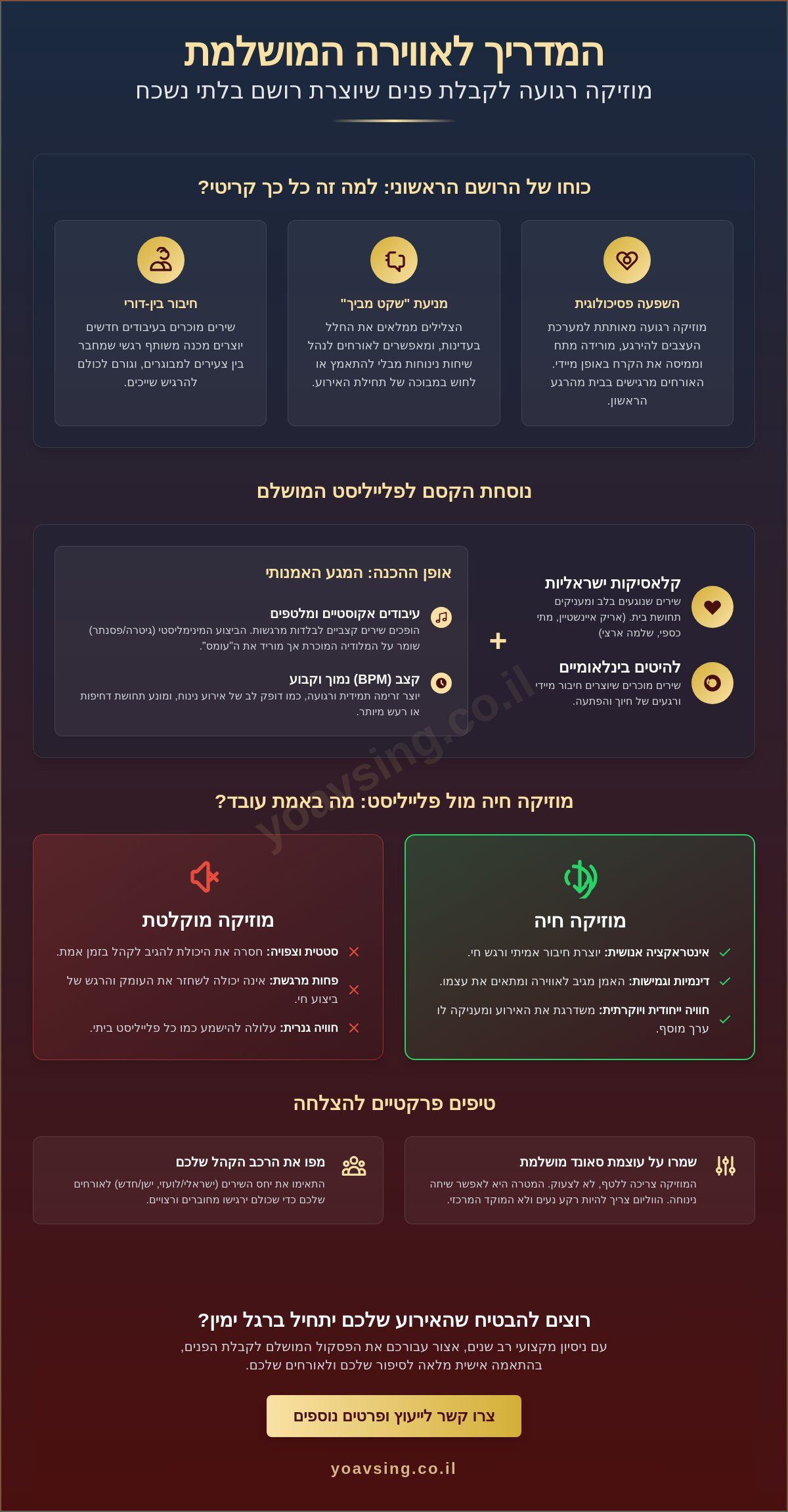 מוזיקה רגועה לקבלת פנים: המדריך ליצירת האווירה המושלמת ב-2026