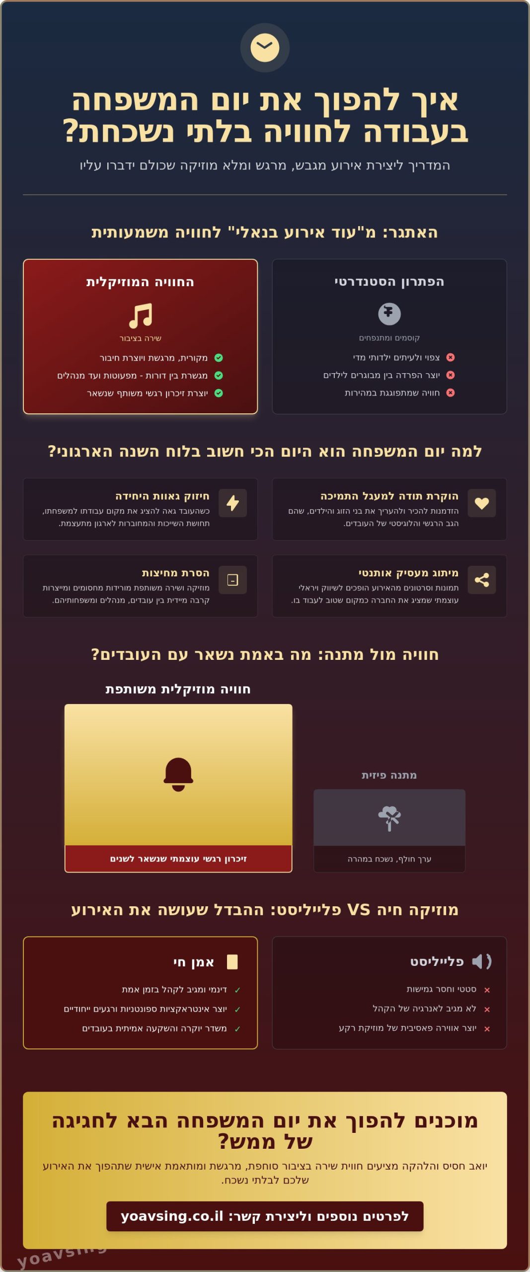 פעילות ליום המשפחה בעבודה 2026: איך יוצרים גיבוש מוזיקלי שכולם יזכרו?