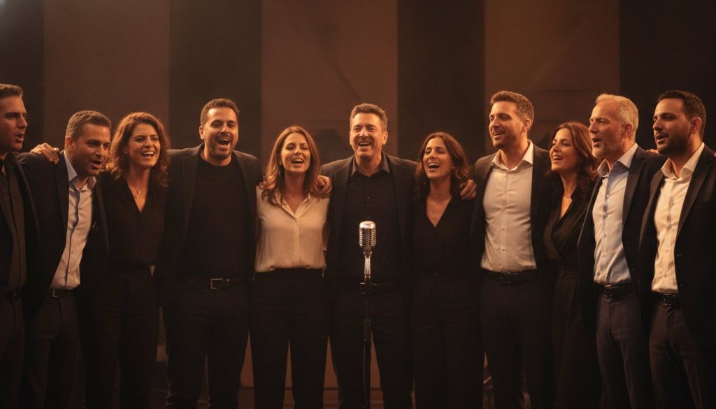 שירה בציבור לערב גיבוש: איך להפוך את הצוות שלכם למקהלה אחת שמחה
